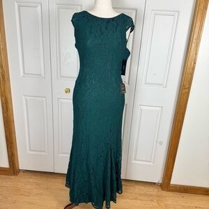 Lulu's Green Lace Maxi Dress